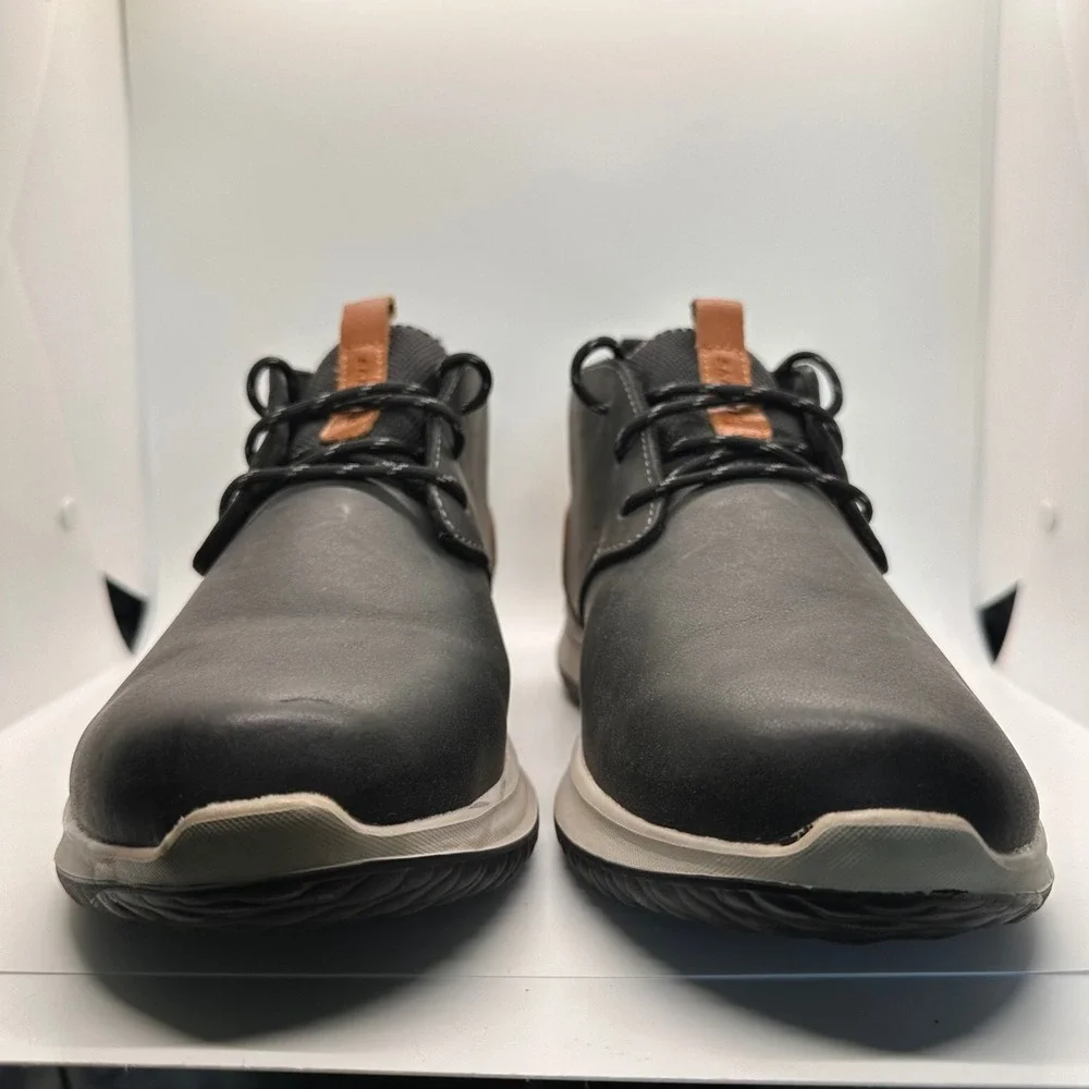 Skechers Men's Relaxed Fit Respected Loleto Chukka Boot Black‎ Leather Size 12